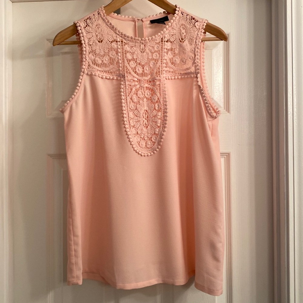 Halogen Pink Sleeveless Top, M